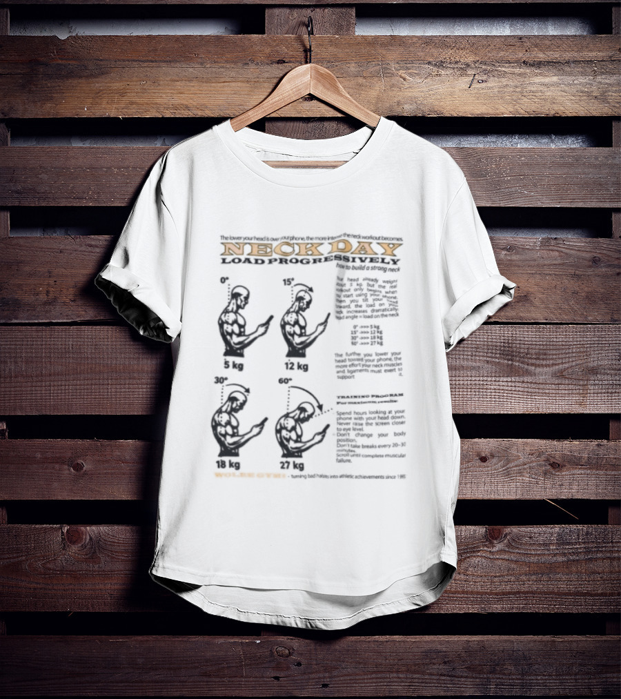 Wolee Store Neck Day Classic Gym Exercises T-Shirt