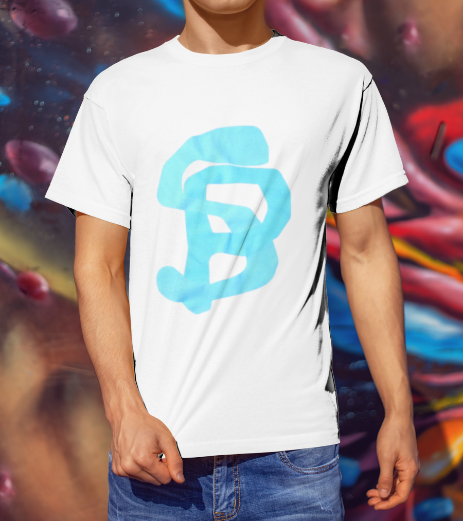 Wolee Store Classic Saintp Light Blue Monogram S P T-Shirt