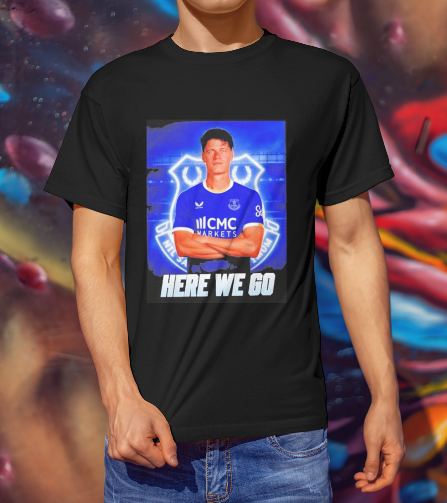 Christian Norgaard Everton Transfer Announcement Here We Go T-Shirt