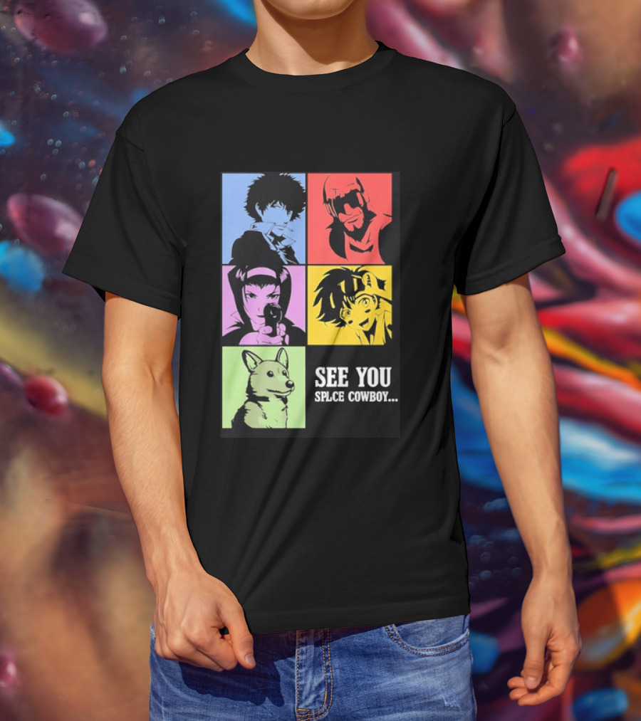 Cowboy Bebop See You Space Cowboy With Character Grid T-Shirt