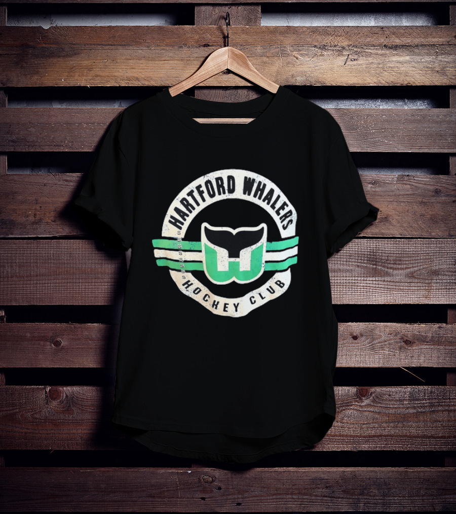 Hartford Whalers Distressed Vintage Hockey Club T-Shirt