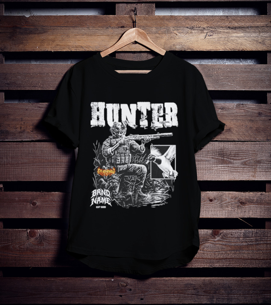Skeleton Tactical Soldier Duck Hunting Hunter EST 2022 T-Shirt