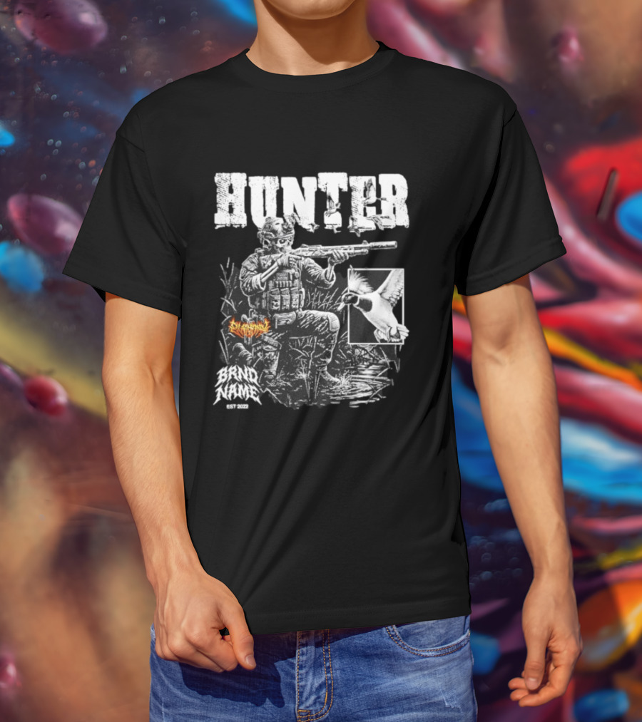 Skeleton Tactical Soldier Duck Hunting Hunter EST 2022 T-Shirt