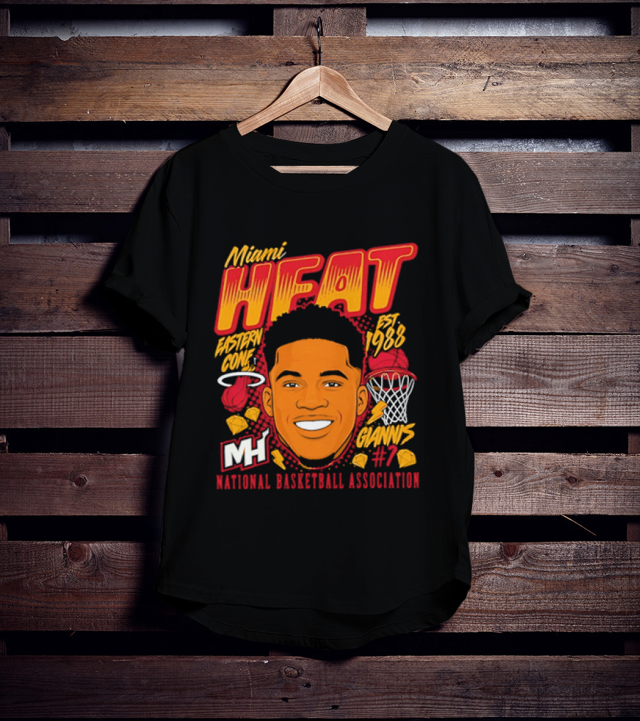 Miami Heat Giannis Antetokounmpo Est 1988 National Basketball Association T-Shirt