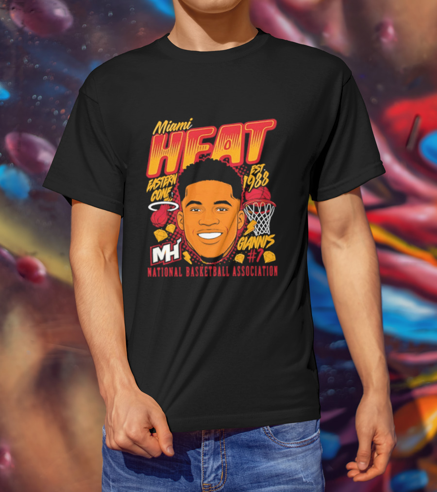 Miami Heat Giannis Antetokounmpo Est 1988 National Basketball Association T-Shirt