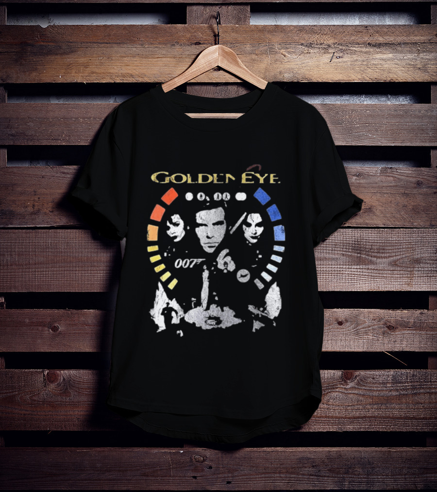 GoldenEye 007 James Bond Faces And Color Blocks T-Shirt