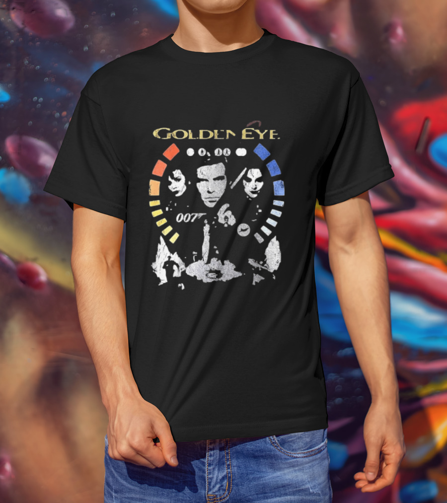 GoldenEye 007 James Bond Faces And Color Blocks T-Shirt