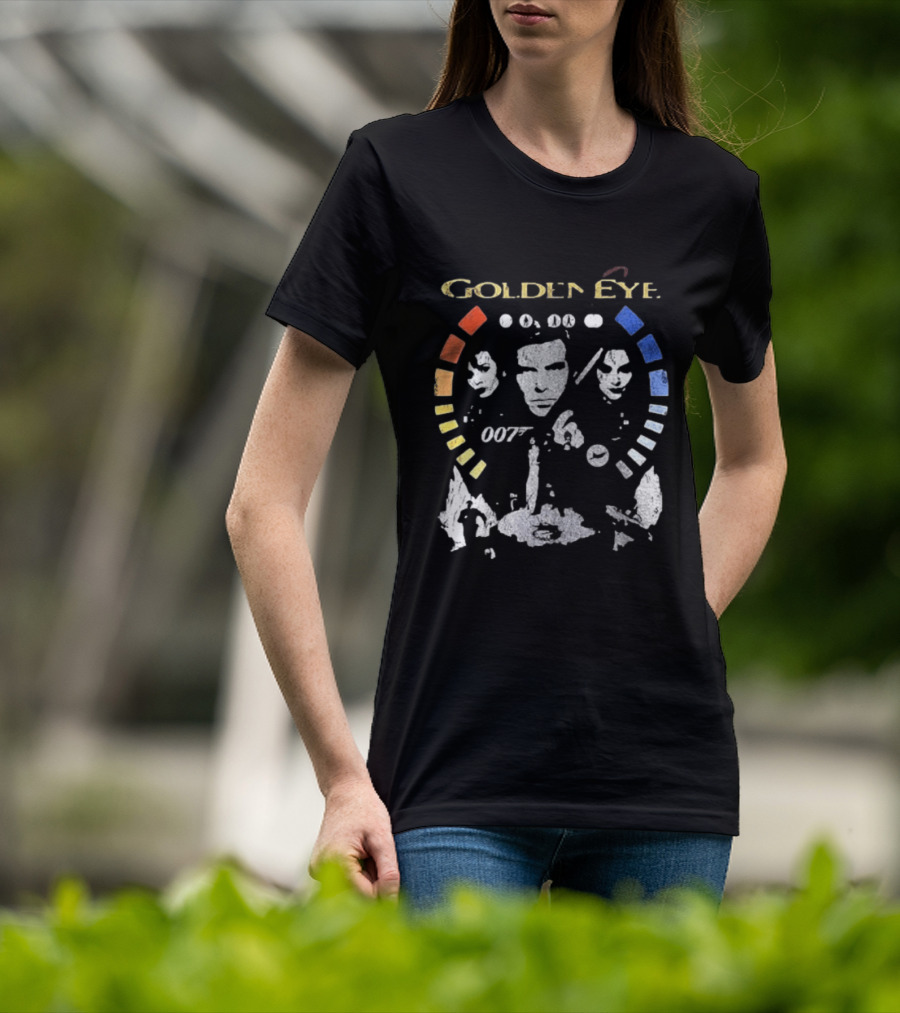 GoldenEye 007 James Bond Faces And Color Blocks T-Shirt
