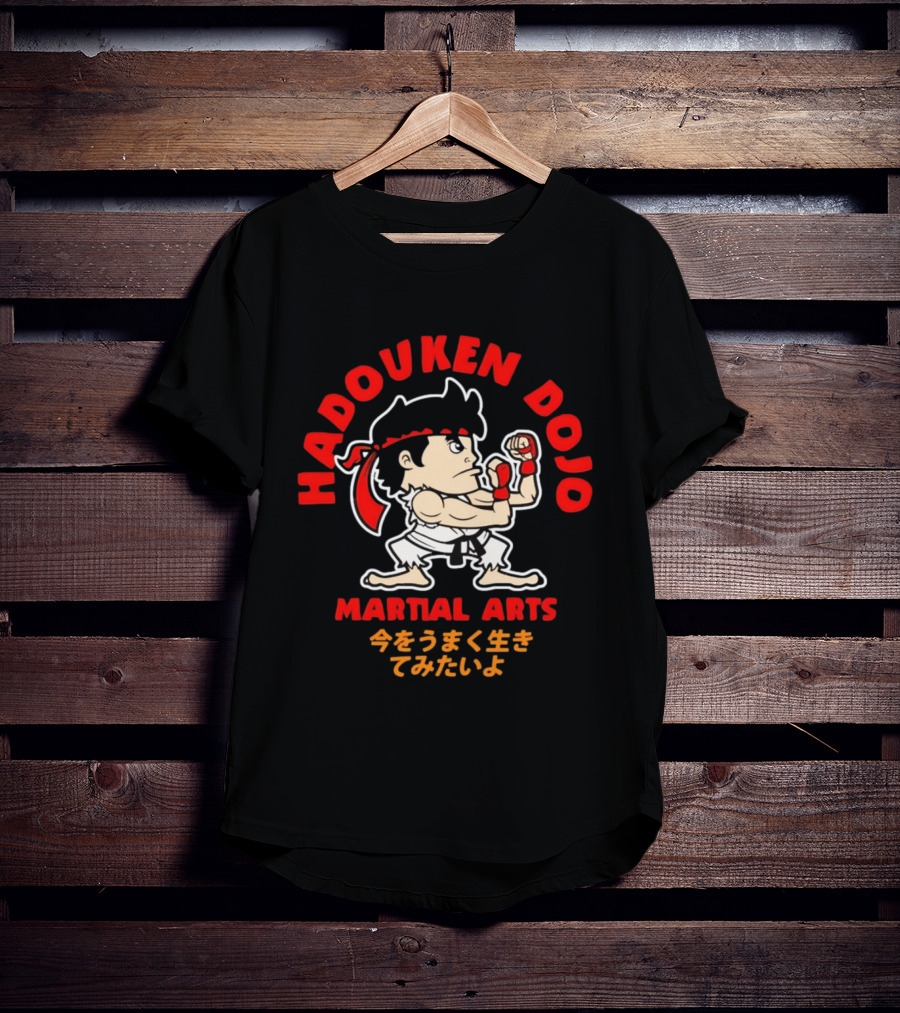 Hadouken Dojo Martial Arts Ryu Character Gaming Japanese T-Shirt