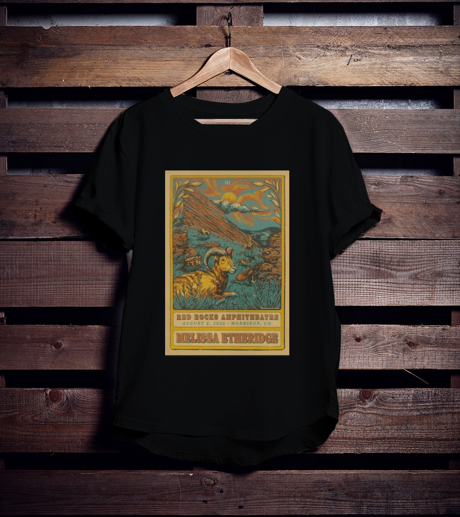 Melissa Etheridge Red Rocks Amphitheatre Morrison CO August 2 2026 T-Shirt