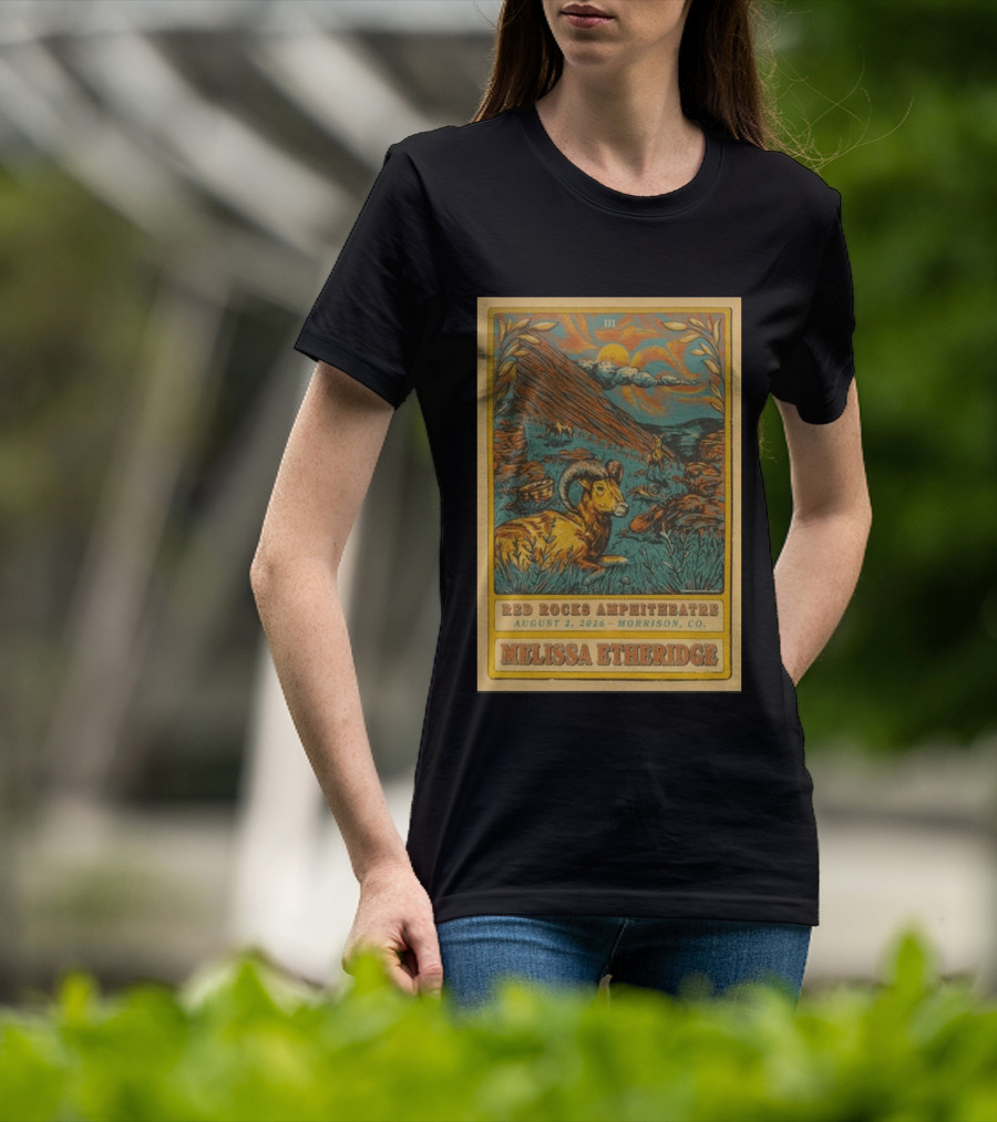 Melissa Etheridge Red Rocks Amphitheatre Morrison CO August 2 2026 T-Shirt