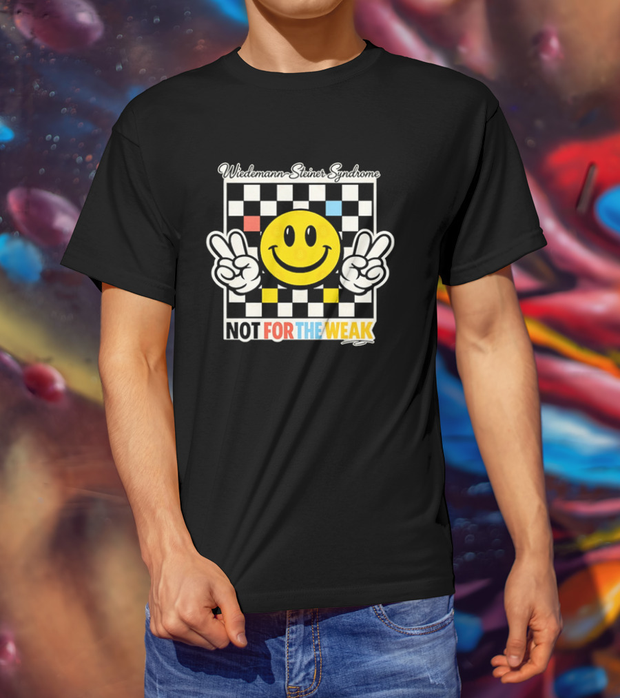 Wiedemann Steiner Syndrome Smiley Face Not For The Weak Checkerboard T-Shirt