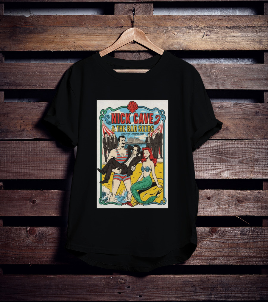 Nick Cave And The Bad Seeds Brighton Preston Park Mermaid T-Shirt