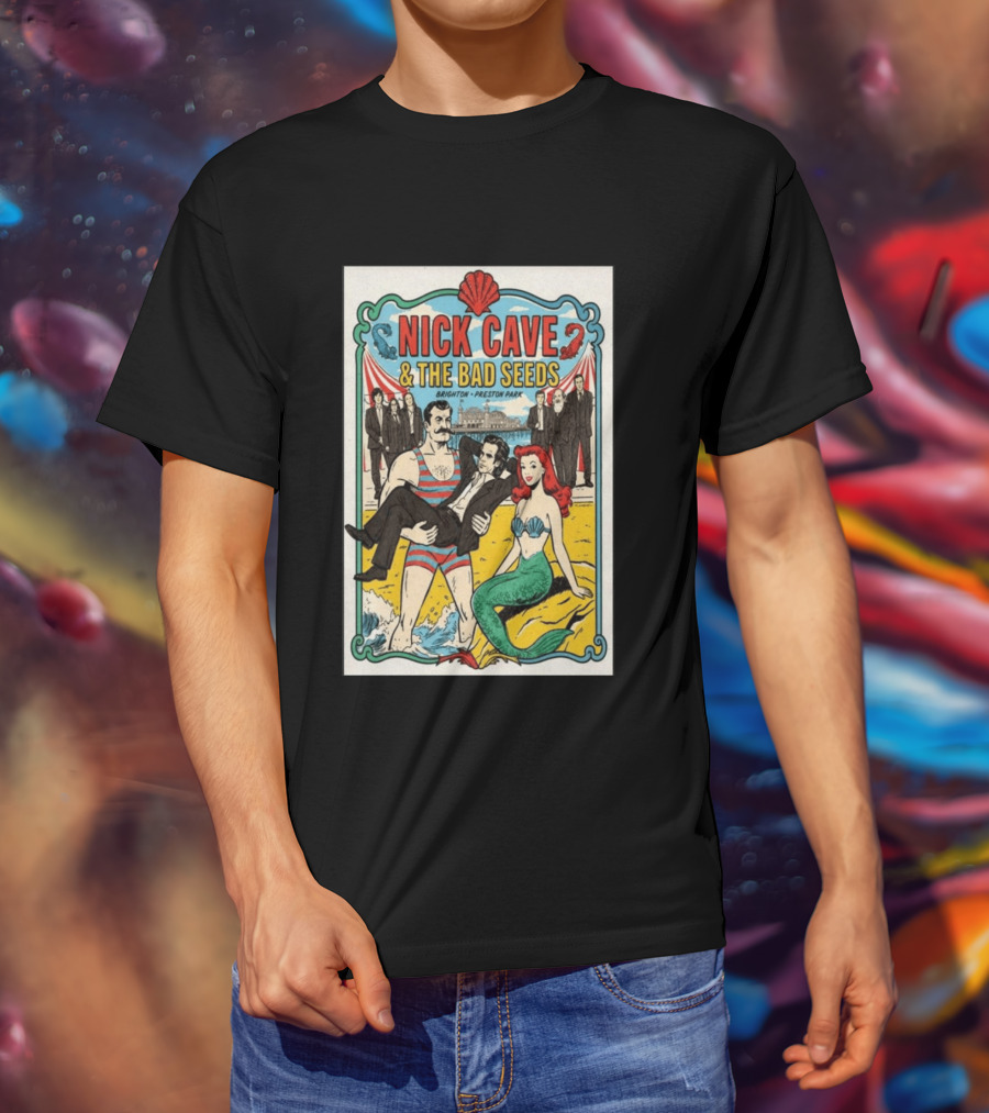 Nick Cave And The Bad Seeds Brighton Preston Park Mermaid T-Shirt