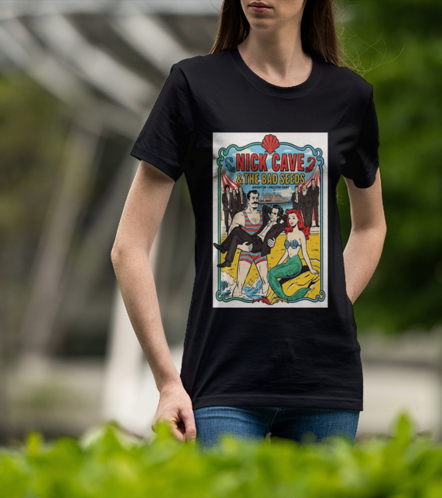 Nick Cave And The Bad Seeds Brighton Preston Park Mermaid T-Shirt