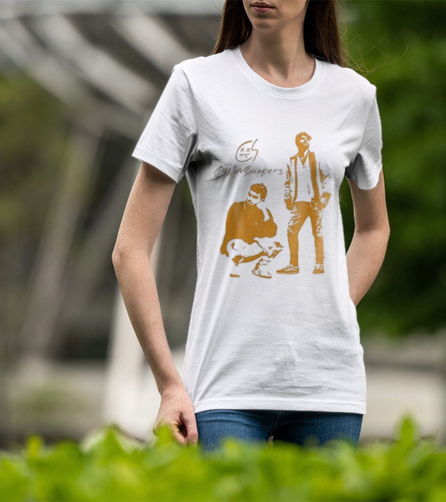 The Chainsmokers Tour Silhouette Band Icon Sketch T-Shirt