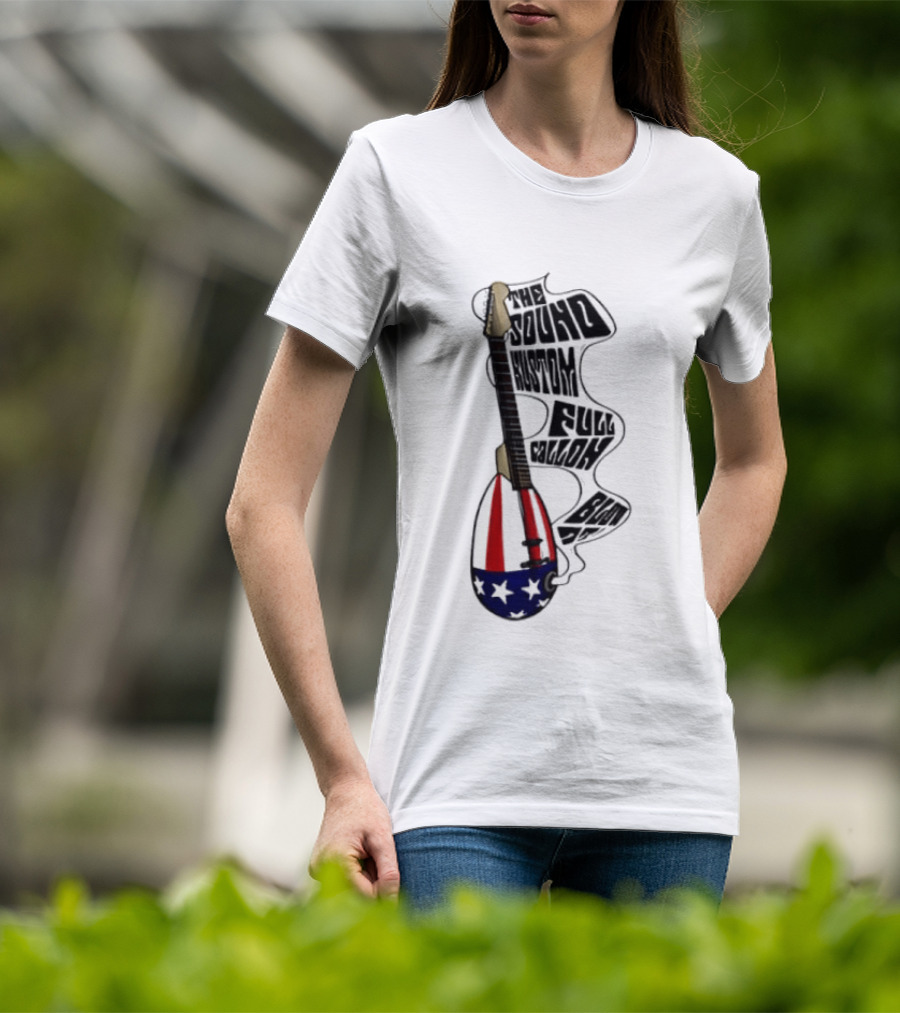 The Sound Kustom Full Gallon Blow Up Patriotic Guitar Americana T-Shirt