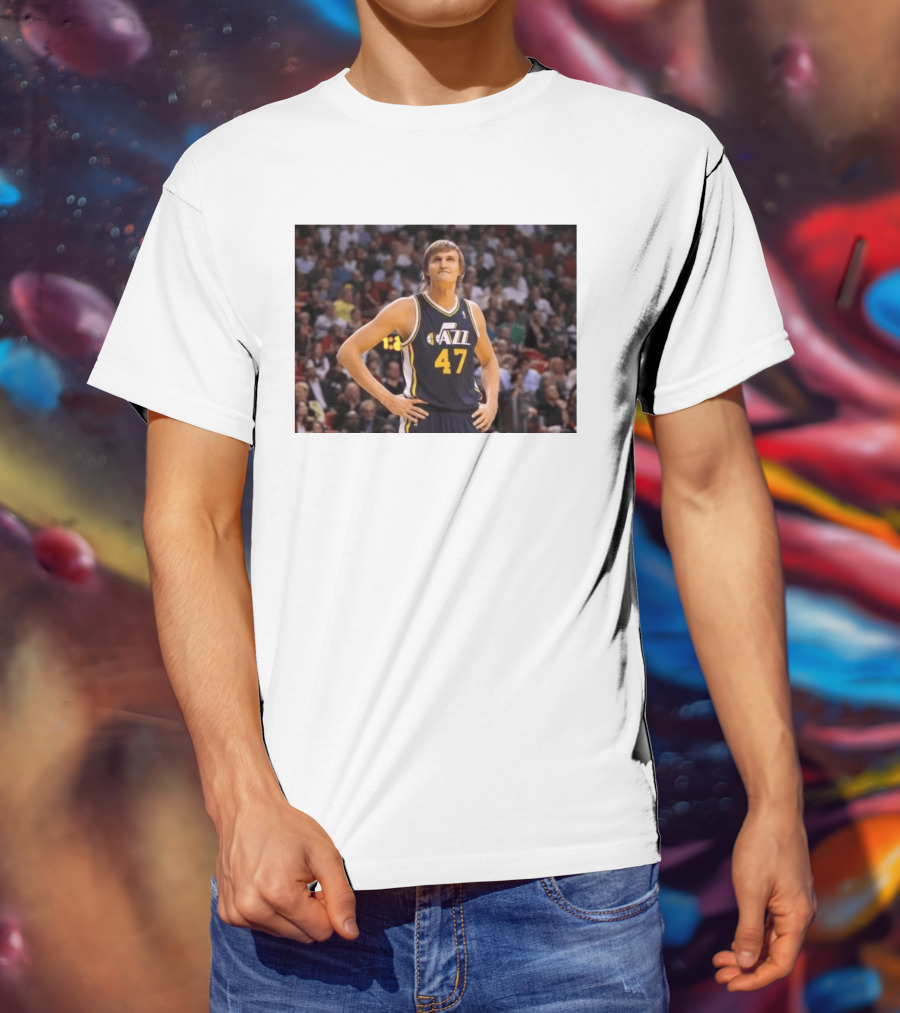 Andrei Kirilenko No. 47 AK 47 Utah Jazz Classic NBA Basketball T-Shirt
