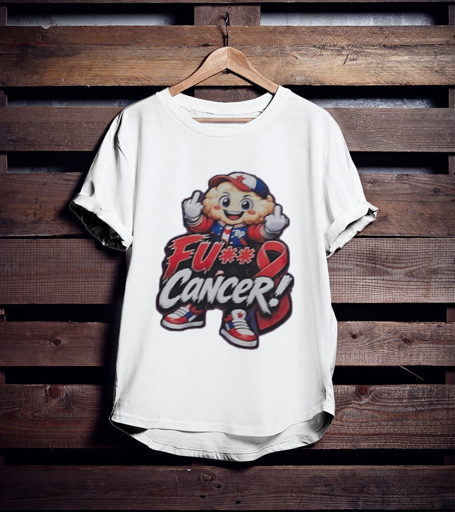 Fu Cancer BP Kid With Awareness Ribbon Support T-Shirt