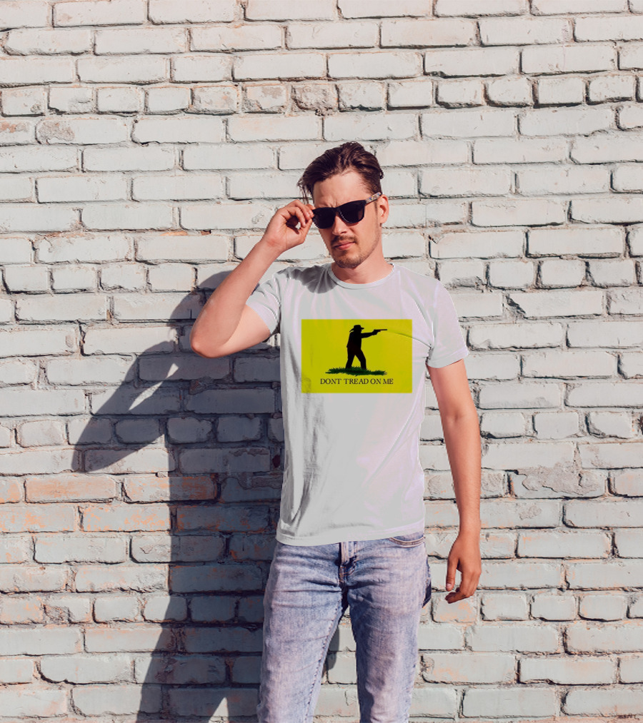 Jordan Salinas Don't Tread On Me Cowboy Silhouette Yellow T-Shirt