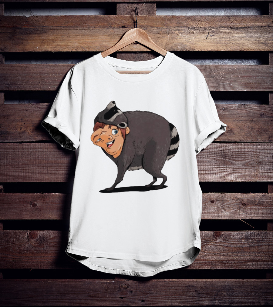 Raccoon Boy Animal Costume Quirky T-Shirt