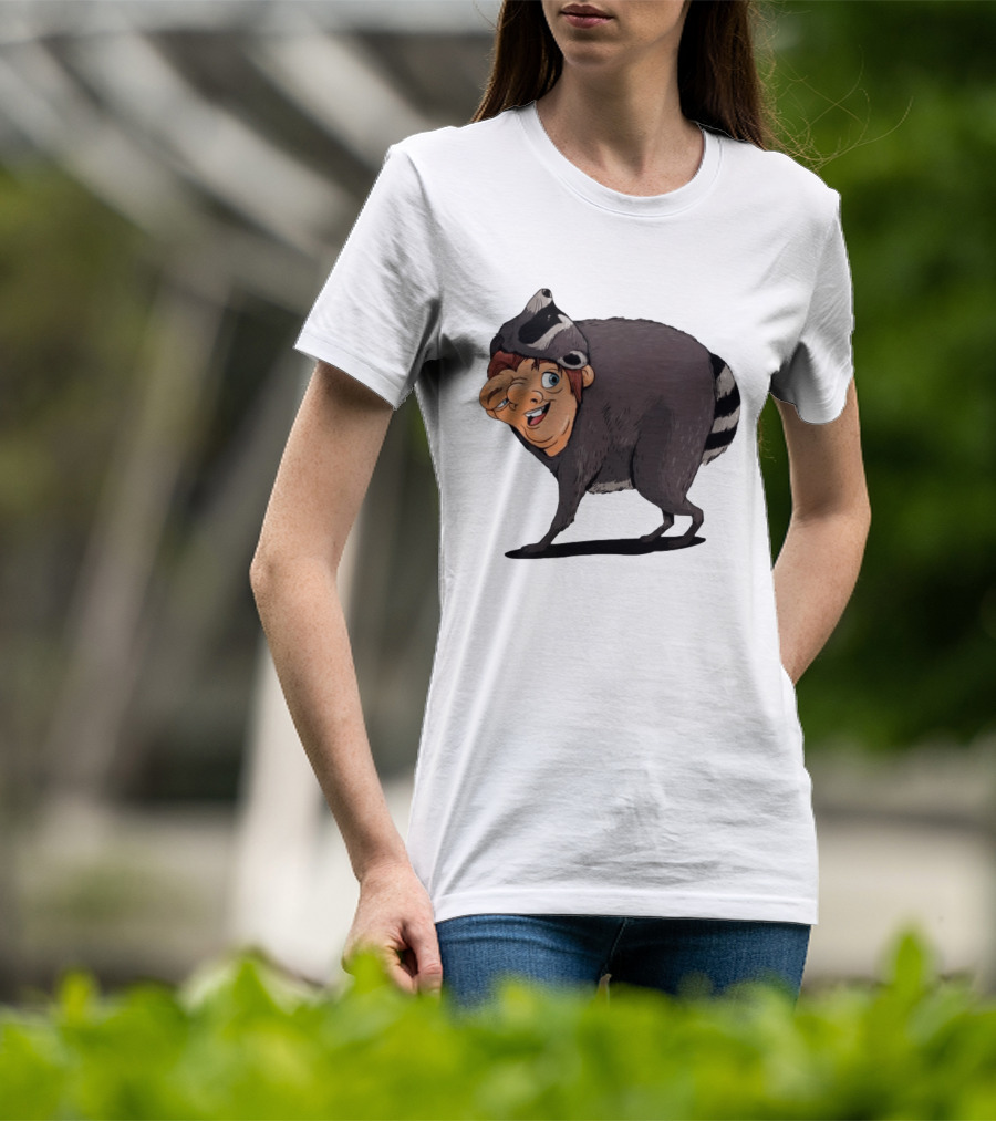 Raccoon Boy Animal Costume Quirky T-Shirt