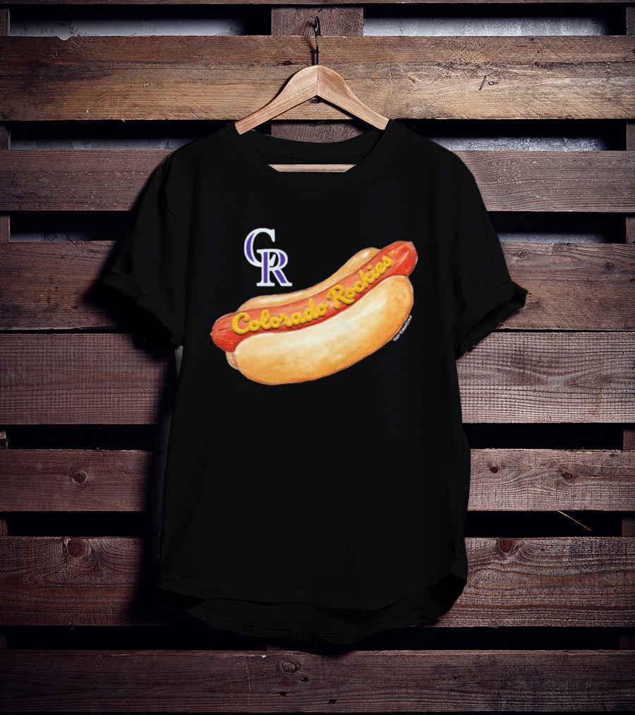 Colorado Rockies Hot Dog Tiny Turnip Women's T-Shirt