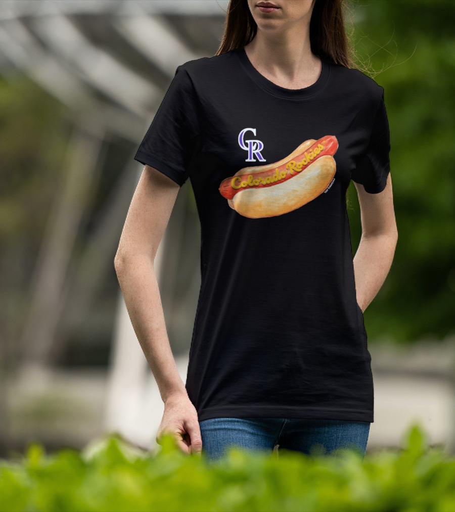 Colorado Rockies Hot Dog Tiny Turnip Women's T-Shirt
