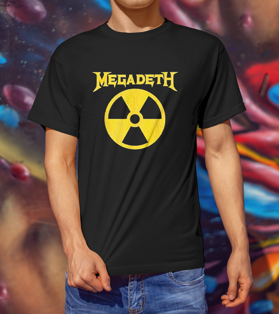 Megadeth Distressed Radioactive Symbol Heavy Metal T-Shirt