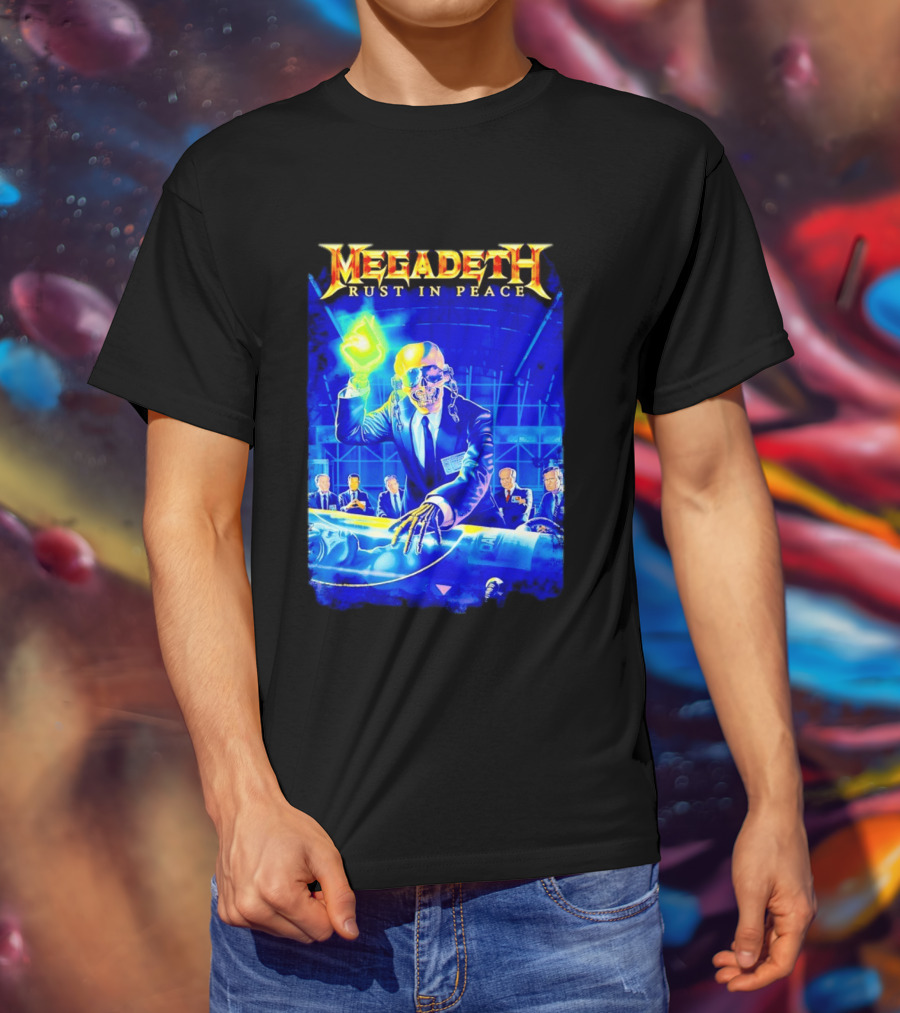 Megadeth Rust In Peace Vic Rattlehead Thrash Metal Classic Album T-Shirt