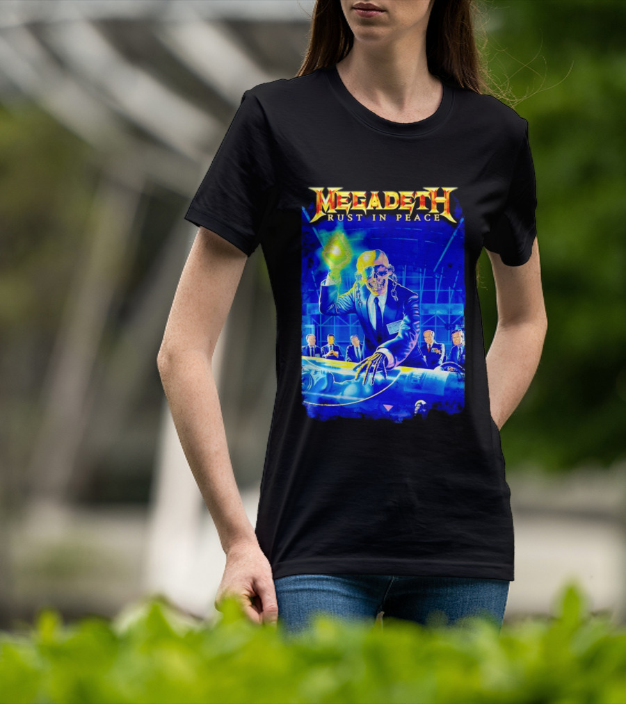 Megadeth Rust In Peace Vic Rattlehead Thrash Metal Classic Album T-Shirt