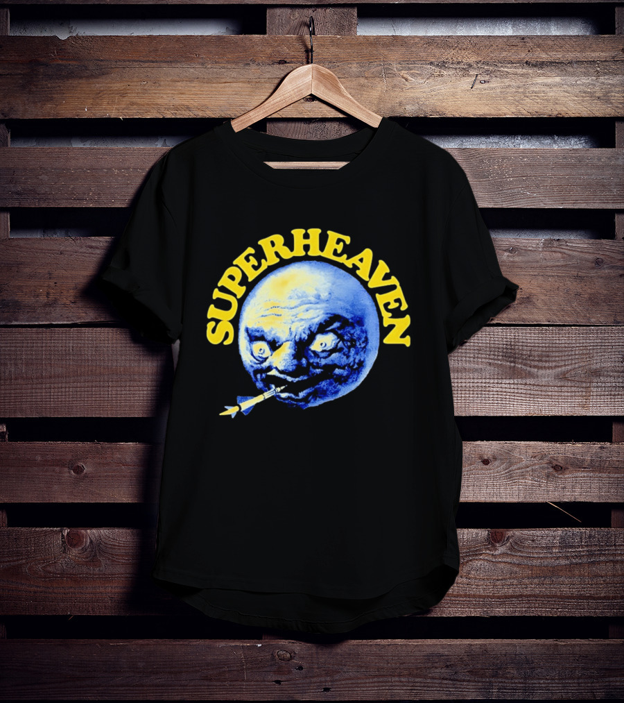 Superheaven Moon Rocket Alternative Rock Moon Face T-Shirt