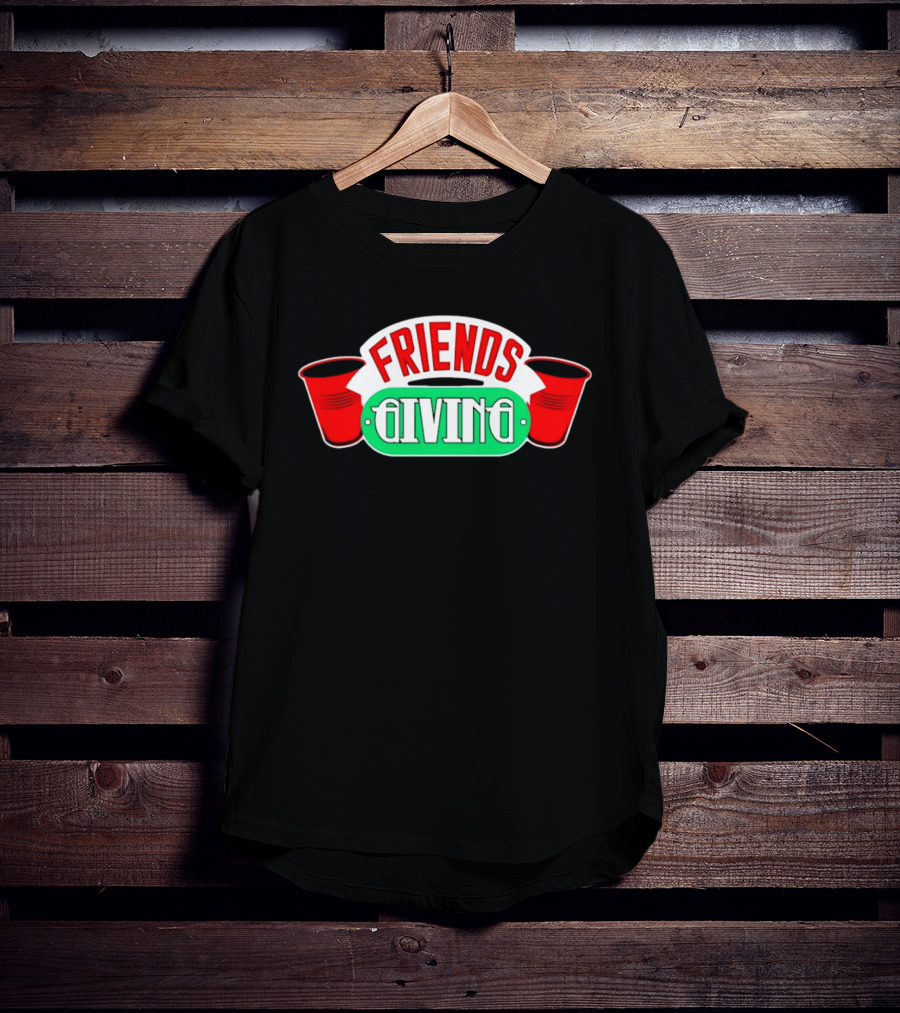 Friends Giving Red Solo Cup Party Thanksgiving Celebration T-Shirt