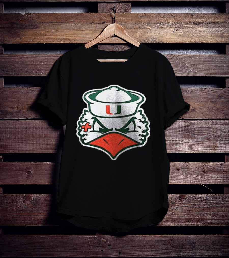 Miami Hurricanes Sebastian The Ibis Mascot U T-Shirt