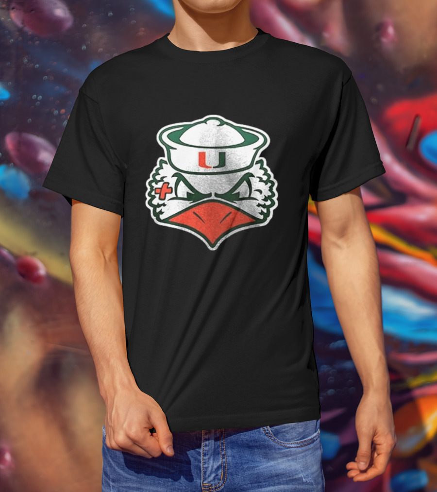 Miami Hurricanes Sebastian The Ibis Mascot U T-Shirt