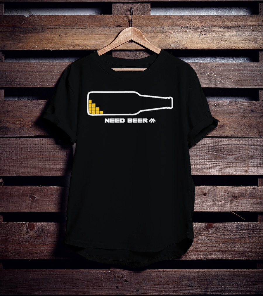Need Beer Bottle Pixel T-Shirt