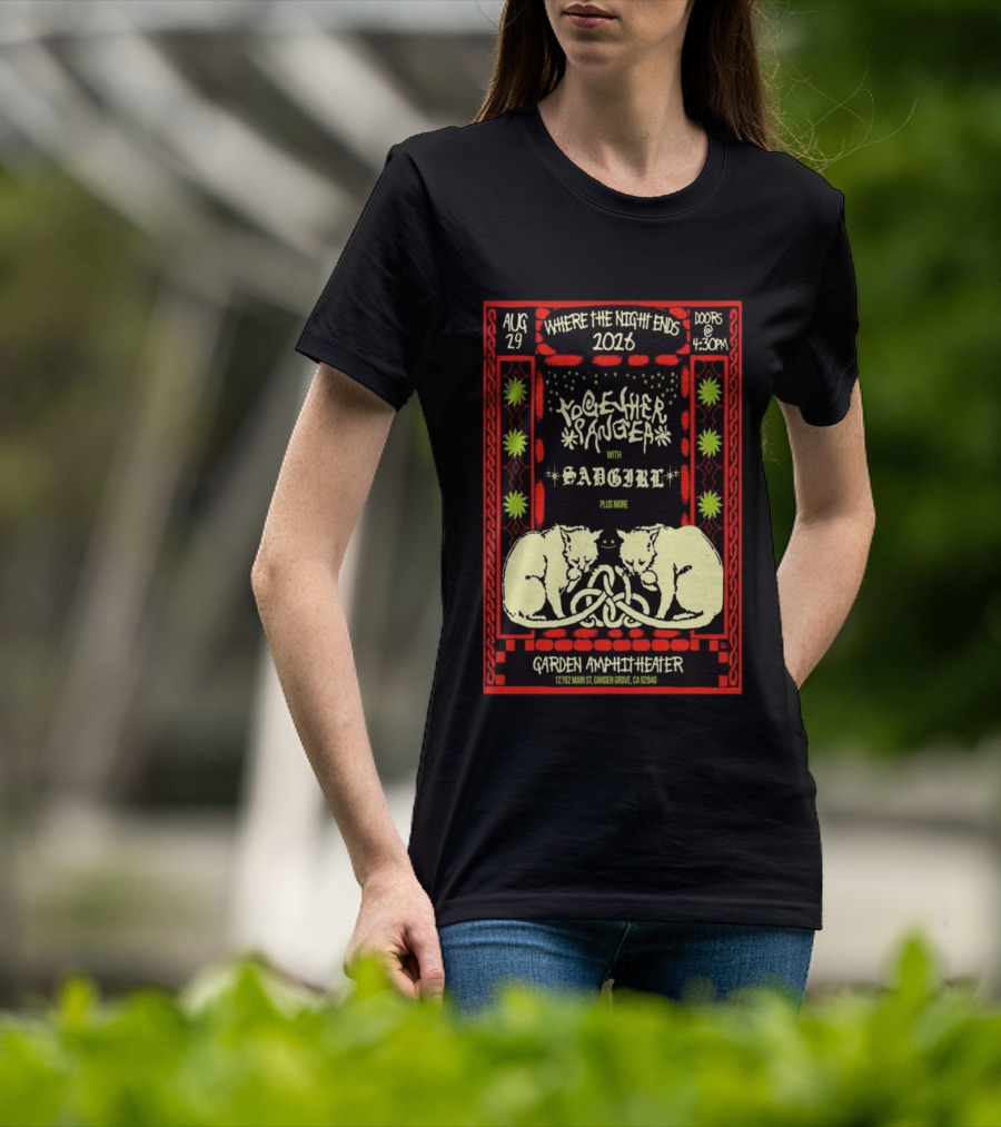 Together Sanguis Garden Amphitheater Concert August 29 2026 Featuring Sadgirl Where The Night Ends T-Shirt