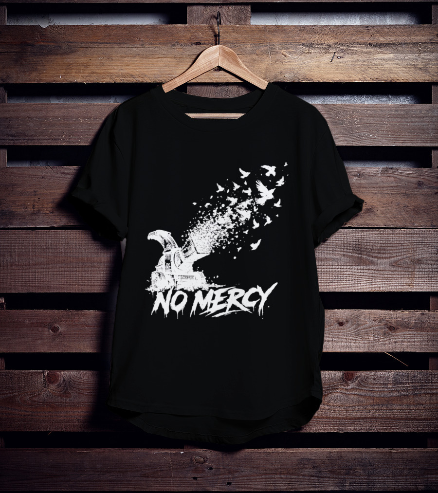 No Mercy Wood Chipper Bird Shredder T-Shirt
