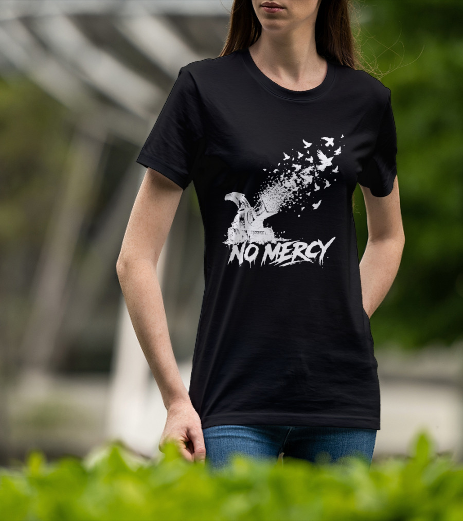 No Mercy Wood Chipper Bird Shredder T-Shirt
