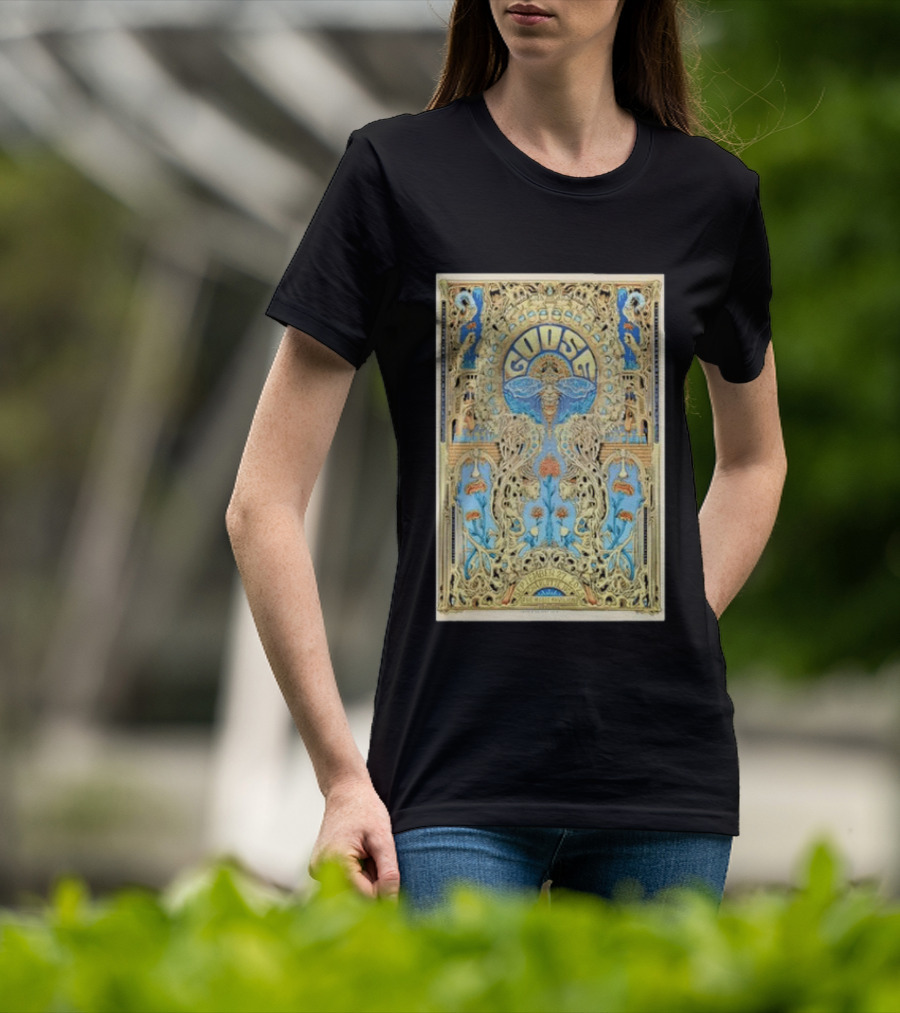 Goose September 27th 2025 PNC Music Pavilion Charlotte NC Tour Art Deco T-Shirt
