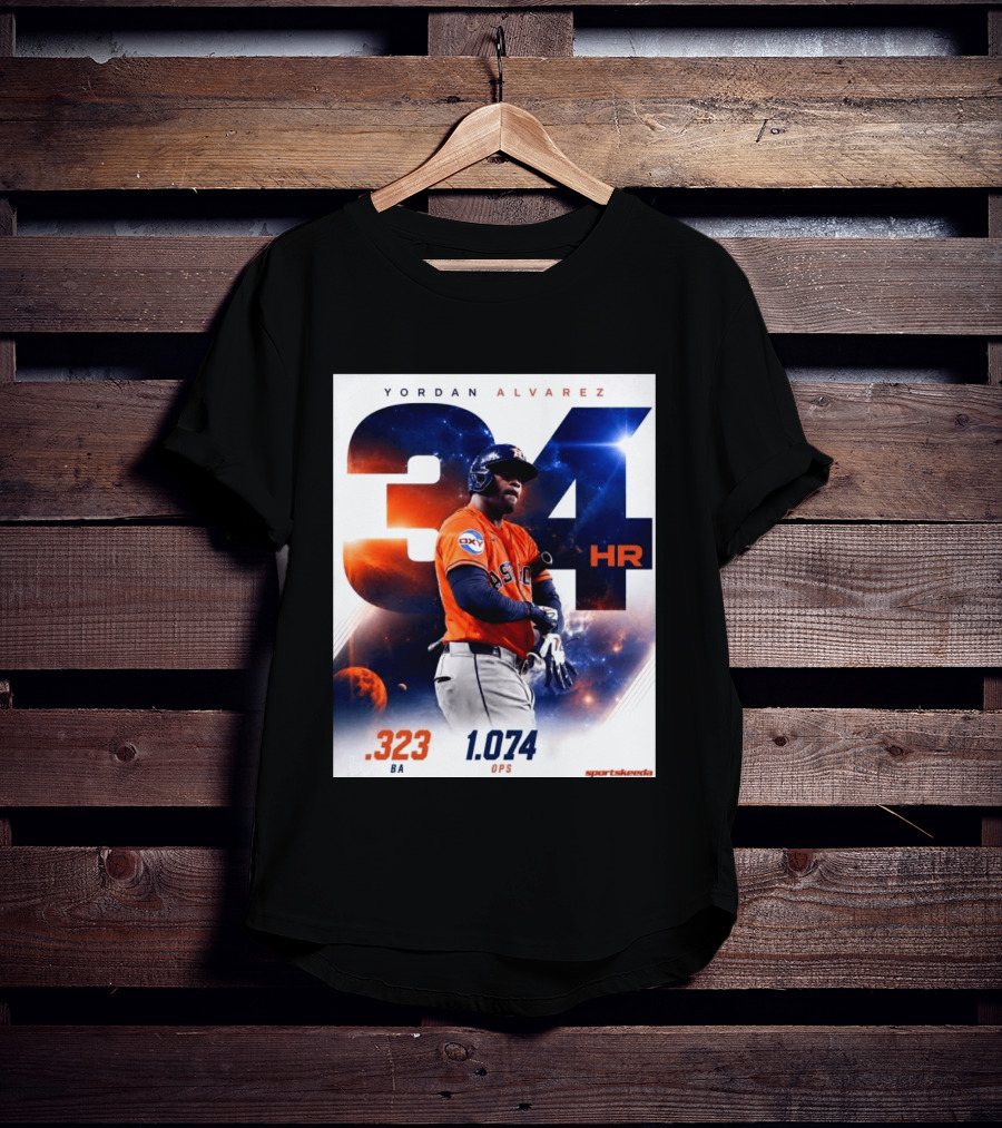 Yordan Alvarez 34 HR .323 BA 1.074 OPS Astros T-Shirt