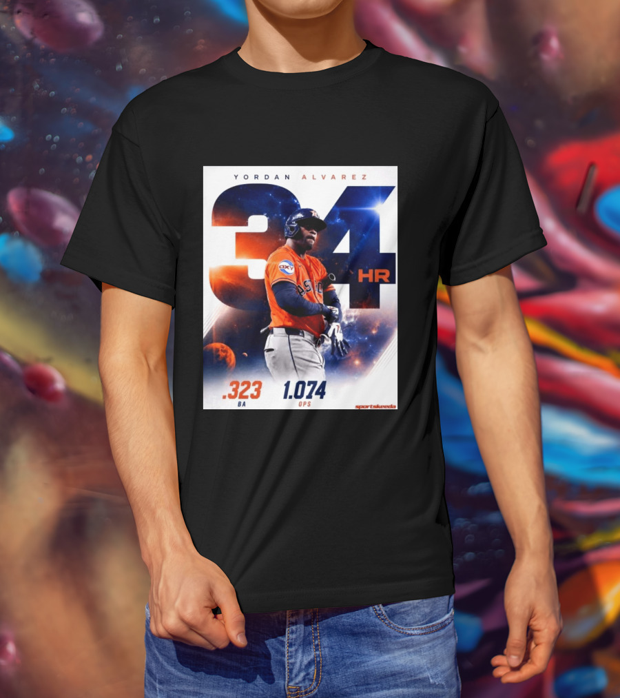 Yordan Alvarez 34 HR .323 BA 1.074 OPS Astros T-Shirt