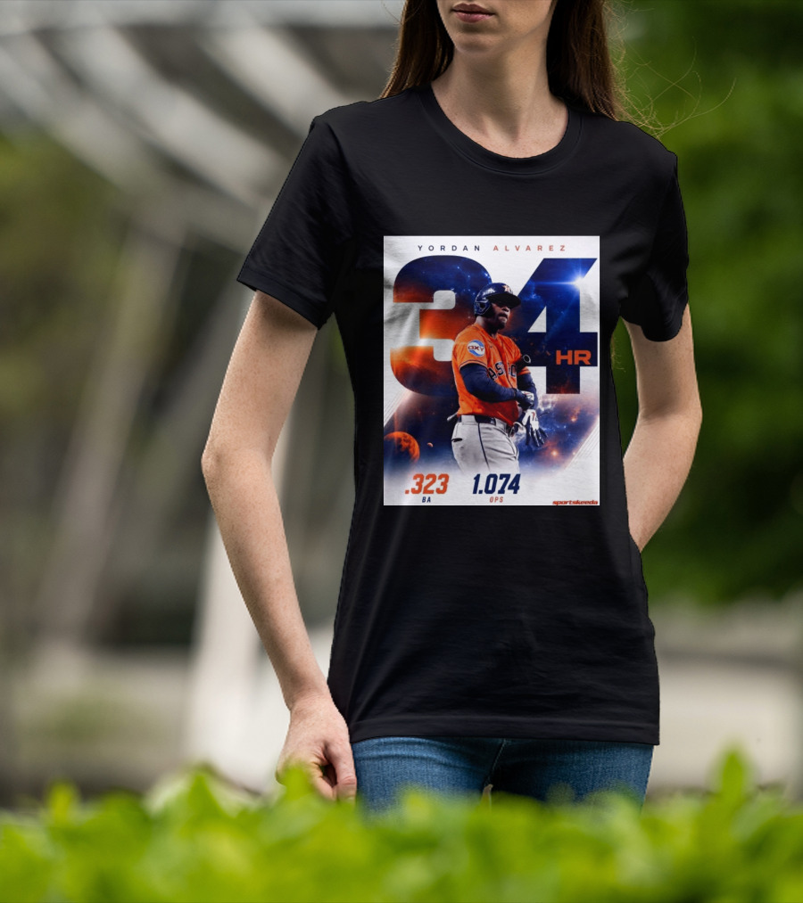 Yordan Alvarez 34 HR .323 BA 1.074 OPS Astros T-Shirt