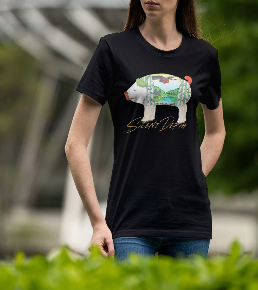 Silent Depth Pig Landscape Nature T-Shirt