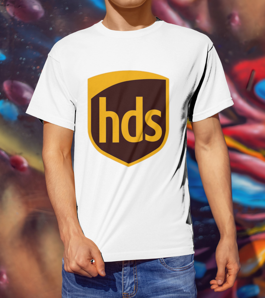 HDS Shield Emblem Brown And Yellow Branding T-Shirt