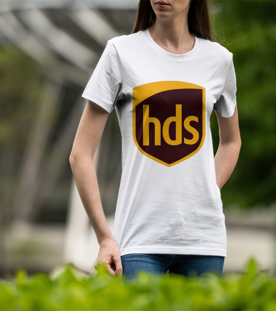 HDS Shield Emblem Brown And Yellow Branding T-Shirt