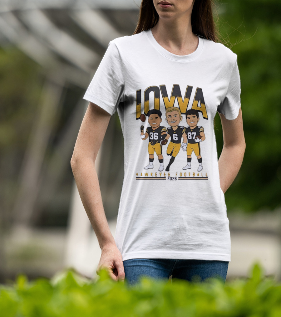 Iowa Hawkeyes Football 2026 Players 36 6 87 Team Spirit T-Shirt