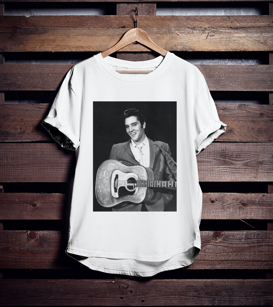Elvis Presley Rock And Roll Iconic 1956 Style With Guitar T-Shirt
