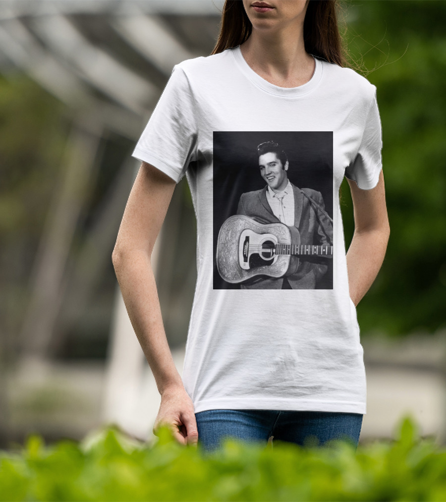 Elvis Presley Rock And Roll Iconic 1956 Style With Guitar T-Shirt