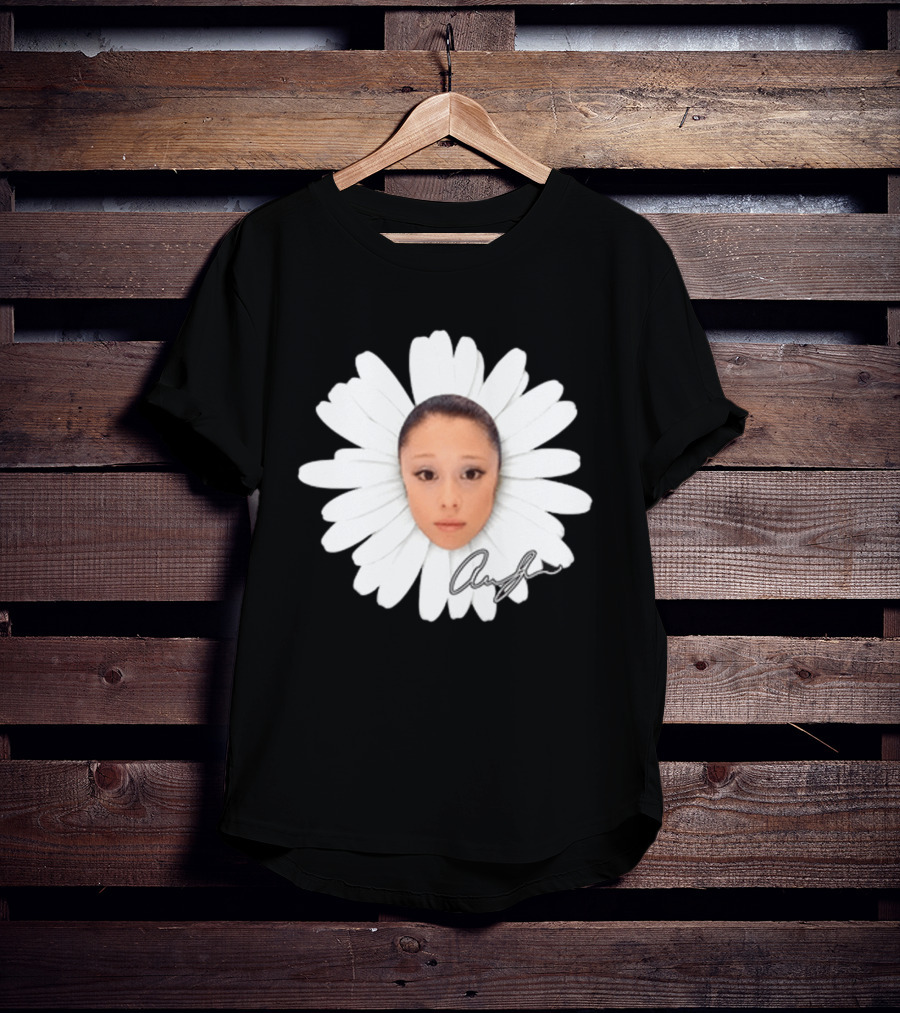Ariana Petal Daisy Meme Face Cute Signature T-Shirt
